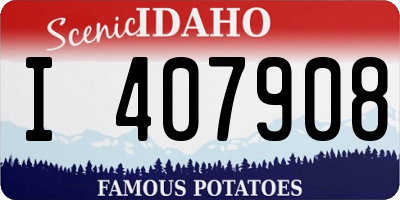 ID license plate I407908