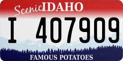 ID license plate I407909
