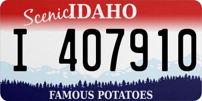 ID license plate I407910