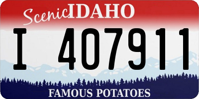 ID license plate I407911