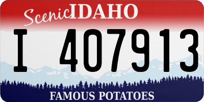 ID license plate I407913