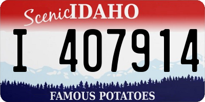 ID license plate I407914