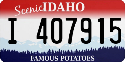 ID license plate I407915
