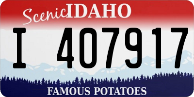 ID license plate I407917