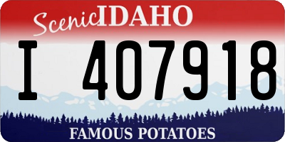 ID license plate I407918
