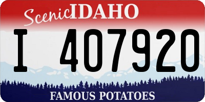 ID license plate I407920