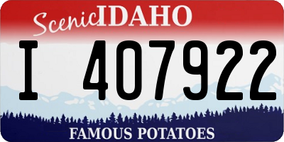 ID license plate I407922
