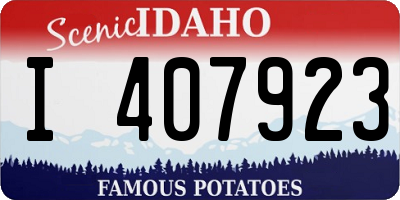 ID license plate I407923