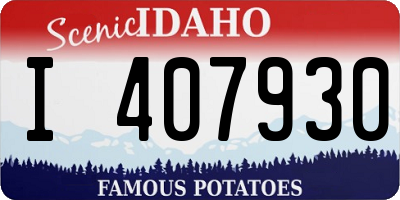 ID license plate I407930