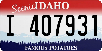 ID license plate I407931