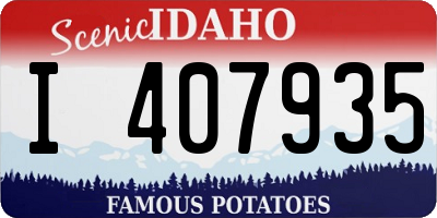 ID license plate I407935