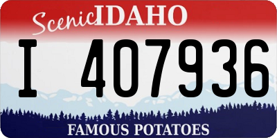 ID license plate I407936