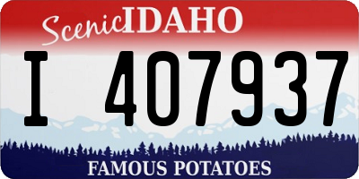 ID license plate I407937
