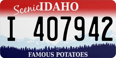 ID license plate I407942
