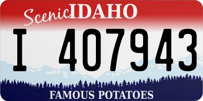 ID license plate I407943