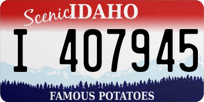 ID license plate I407945