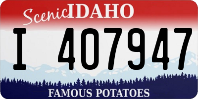 ID license plate I407947