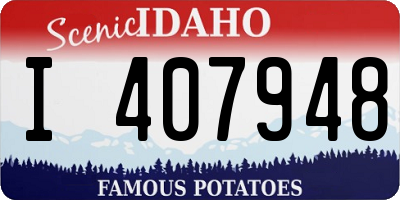 ID license plate I407948
