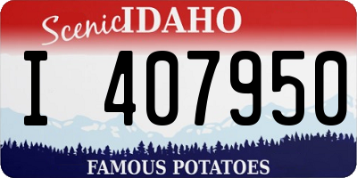 ID license plate I407950