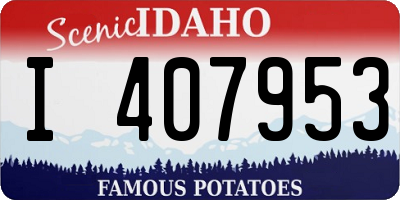 ID license plate I407953