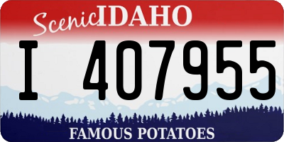 ID license plate I407955