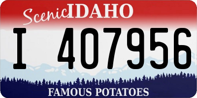 ID license plate I407956
