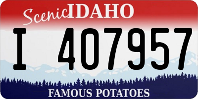 ID license plate I407957