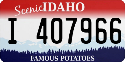 ID license plate I407966