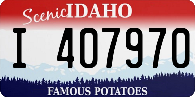 ID license plate I407970