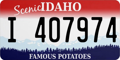 ID license plate I407974