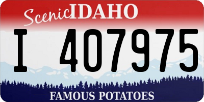 ID license plate I407975