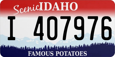 ID license plate I407976