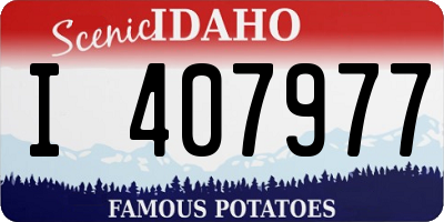 ID license plate I407977