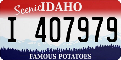 ID license plate I407979