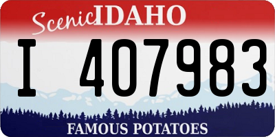 ID license plate I407983