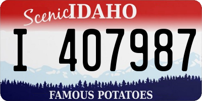 ID license plate I407987