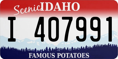 ID license plate I407991