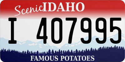 ID license plate I407995