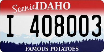 ID license plate I408003