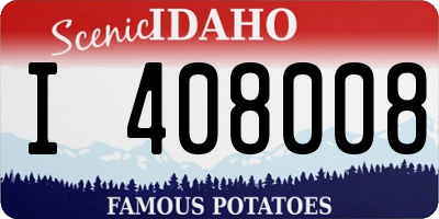 ID license plate I408008
