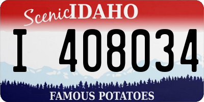 ID license plate I408034