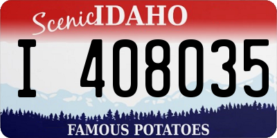 ID license plate I408035