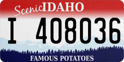 ID license plate I408036