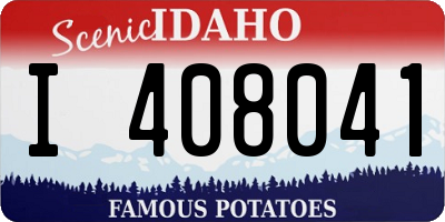 ID license plate I408041