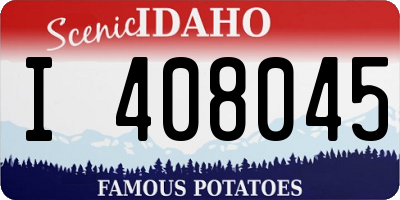 ID license plate I408045