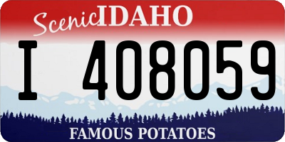 ID license plate I408059