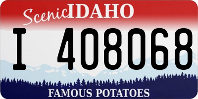 ID license plate I408068