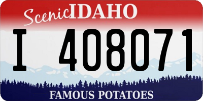 ID license plate I408071