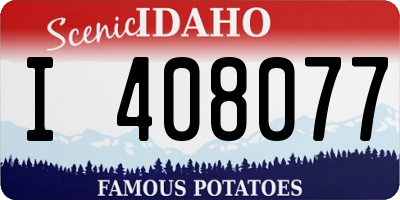 ID license plate I408077