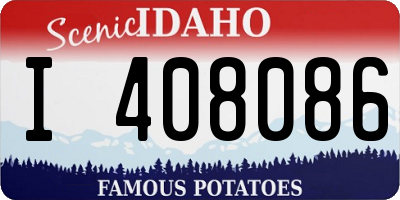 ID license plate I408086